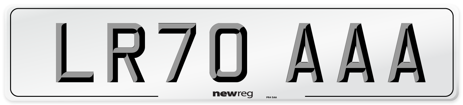 LR70 AAA Number Plate from New Reg